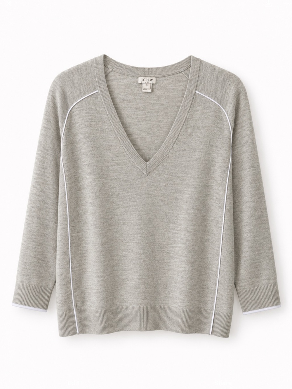 J Crew Minimalist Capsule V-Neck Merino Wool Sweater
